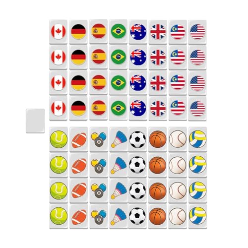 usefulbeauty Mahjong-Spielset, kleines Mahjong-Set | Mahjong-Puzzle-Set in Blöcken – Mah Jong Nationalflagge, 64 Ziegel-Baublöcke, tragbare Partyspiele für usefulbeauty Mahjong-Spielset, kleines Mahjong-Set | Mahjong-Puzzle-Set in Blöcken – Mah Jong Nationalflagge, 64 Ziegel-Baublöcke, tragbare Partyspiele für von usefulbeauty