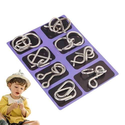 usefulbeauty Puzzle aus Eisendraht, Intelligenzspielzeug aus gegossenem Draht, 8-teilig, Entwirrungsspule, Metalldraht, Test De-Compression, Toys Magic Toy, Puzzle usefulbeauty Puzzle aus Eisendraht, Intelligenzspielzeug aus gegossenem Draht, 8-teilig, Entwirrungsspule, Metalldraht, Test De-Compression, Toys Magic Toy, Puzzle von usefulbeauty