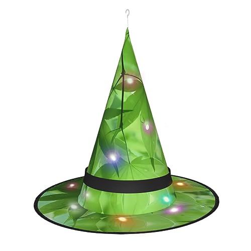 Green Leaf Natur Hexenhut – Hexenhüte für Frauen Halloween – ideal für Halloween, Weihnachten, Maskeraden von vacsAX