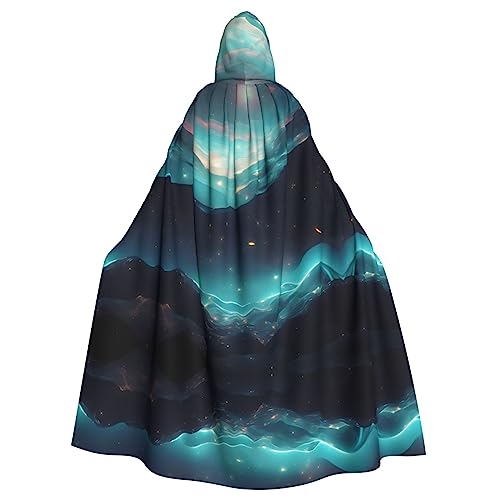 vacsAX Science Fiction Stars Cape Cloak - Erwachsene Hexenumhang Kapuzenumhang für Damen Herren Halloween Kostüme Weihnachten Cosplay von vacsAX