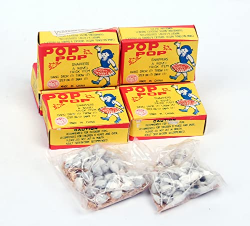 vama Knallerbsen Knallteufel Silvester Feuerwerk für Kinder und Jugendliche Pop Pop Poppop Snaper Retro Horse Brand (200 Stück) von vama