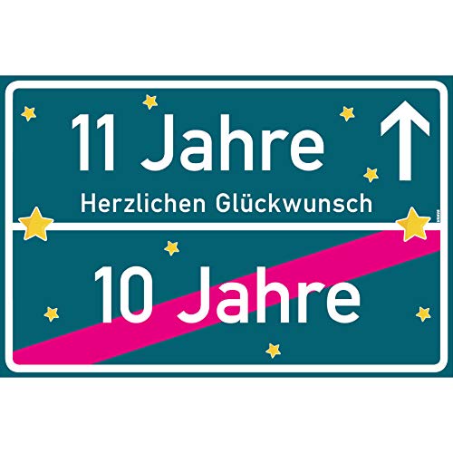 vanva 11 Geschenk Junge Schild mit Spruch Herzlichen Glückwunsch Ortsschild Mehrfarbig vanva 11 Geschenk Junge Schild mit Spruch Herzlichen Glückwunsch Ortsschild Mehrfarbig von vanva