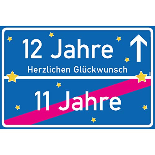 vanva 12 Jahre Herzlichen Glückwunsch Schild - Dekoration Partydeko Geschenk für den 12 Geburtstag Dunkelblau vanva 12 Jahre Herzlichen Glückwunsch Schild - Dekoration Partydeko Geschenk für den 12 Geburtstag Dunkelblau von vanva