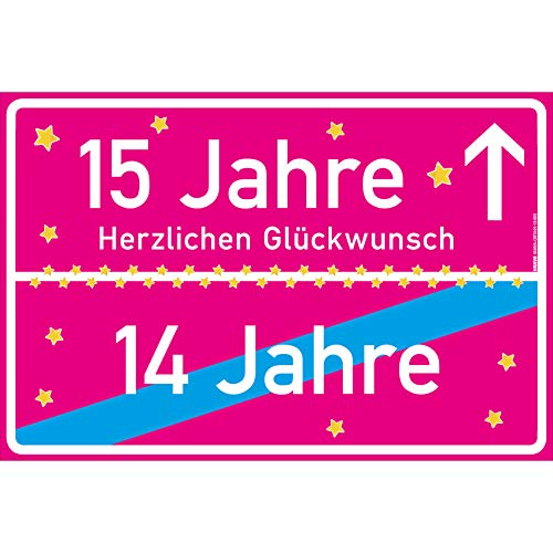 vanva 15 Jahre Geburtstag - Lustige Geschenke für den 15 Geburtstag Herzlichen Glückwunsch Geschenk für Tochter Party Deko Geschenkideen für den 15 Geburtstag 15 Jahre Pink von vanva