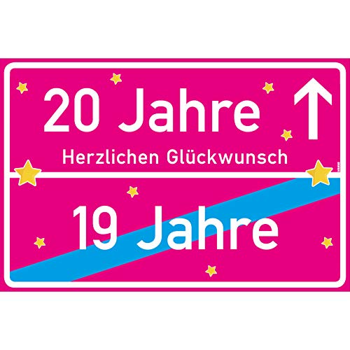 vanva 20 Jahre Geburtstag - Lustige Geschenke für den 20 Geburtstag Herzlichen Glückwunsch Pink von vanva