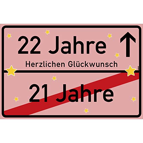 vanva 22 Jahre Party Deko Schild für den 22 Geburtstag Mädchen und Jungen Herzlichen Glückwunsch Spruch im Ortsschild Design Rosa vanva 22 Jahre Party Deko Schild für den 22 Geburtstag Mädchen und Jungen Herzlichen Glückwunsch Spruch im Ortsschild Design Rosa von vanva