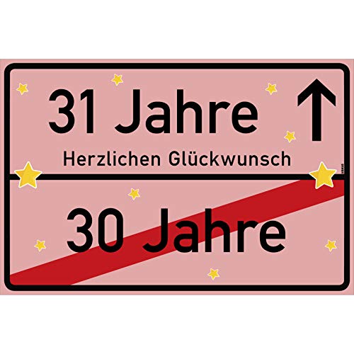 vanva 31 Jahre Party Deko Schild für den 31 Geburtstag Mädchen und Jungen Herzlichen Glückwunsch Spruch im Ortsschild Design Rosa vanva 31 Jahre Party Deko Schild für den 31 Geburtstag Mädchen und Jungen Herzlichen Glückwunsch Spruch im Ortsschild Design Rosa von vanva