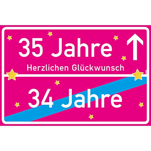 vanva 35 Jahre Geburtstag - Lustige Geschenke für den 35 Geburtstag Herzlichen Glückwunsch Pink von vanva