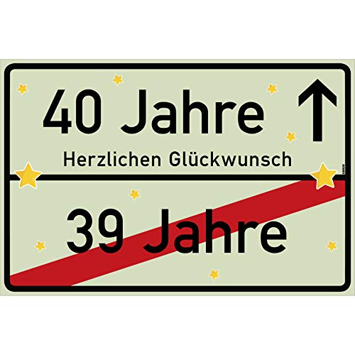 vanva 40 Jahre Geburtstag - Lustige Geschenke für den 40 Geburtstag Herzlichen Glückwunsch Hellgrün vanva 40 Jahre Geburtstag - Lustige Geschenke für den 40 Geburtstag Herzlichen Glückwunsch Hellgrün von vanva