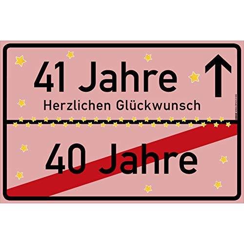 vanva 41 Jahre Party Deko Schild für den 41 Geburtstag Mädchen und Jungen Herzlichen Glückwunsch Spruch im Ortsschild Design Geschenk für Frauen 41 Jahre Party Deko Geschenkideen 41 Geburtstag Rosa vanva 41 Jahre Party Deko Schild für den 41 Geburtstag Mädchen und Jungen Herzlichen Glückwunsch Spruch im Ortsschild Design Geschenk für Frauen 41 Jahre Party Deko Geschenkideen 41 Geburtstag Rosa von vanva