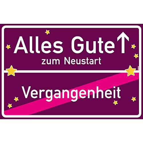 vanva Alles Gute zum Neustart Ortsschild Abschiedsgeschenk Erzieherin Schild 30x20 cm Abschiedsgeschenke Abschiedskarte Violett vanva Alles Gute zum Neustart Ortsschild Abschiedsgeschenk Erzieherin Schild 30x20 cm Abschiedsgeschenke Abschiedskarte Violett von vanva