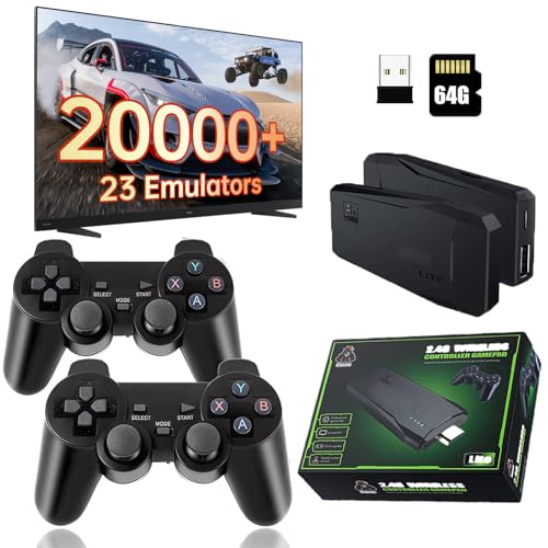 Retro Konsole,Retro Stick,Retro Spielkonsole,20400+ Spielen & 2.4G Drahtlose Dual-Controller,Game Stick 4K HDMI Ausgang Plug Und Play Videospielkonsole für TV Computer von vaomon