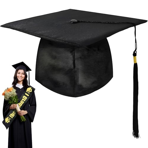 vcsjw Doktorhut,Bachelor Hut,Graduation Hat Unisex,Abschluss Hut,Bachelor Geschenk,Graduation Hat,für Abschlussfeiern vom Studium,Universität,Hochschule (Schwarz) von vcsjw