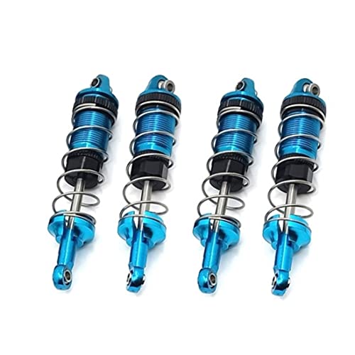 Olsixxuuk 4 StüCke Metall StoßDäMpfer DäMpfer für SCY 16101 16102 16103 1/16 RC Auto Upgrades Teile ZubehöR,Blau von vdha