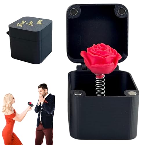 Rosen-Überraschungs-Geschenk-Box, 3D-bedruckte Überraschungs-Geschenk-Box, lustige Box, Überraschungsstreich, Pop-Up-Geschenk für Erwachsene (Rosa) von vecora