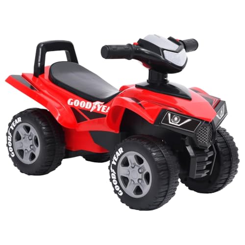 vidaXL Aufsitz Quad für Kinder Elektromotorrad Elektroquad Kinderquad Kinderauto Elektroauto Motorrad Kinderfahrzeug 18-36 Monate Rot von vidaXL