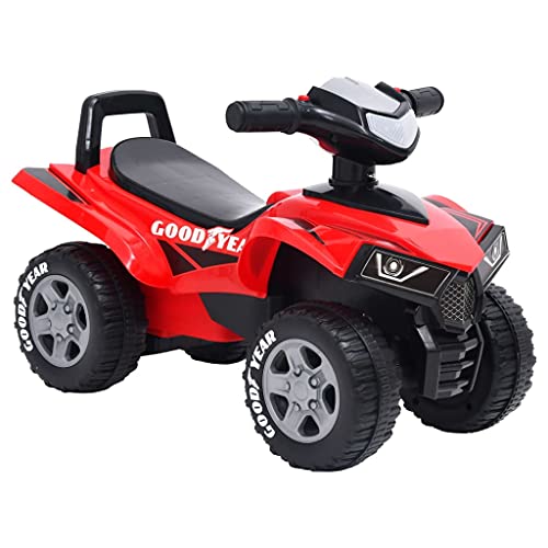 vidaXL Aufsitz Quad für Kinder Elektromotorrad Elektroquad Kinderquad Kinderauto Elektroauto Motorrad Kinderfahrzeug 18-36 Monate Rot von vidaXL