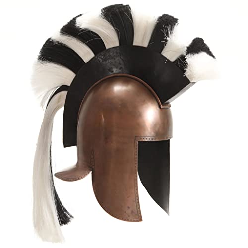 vidaXL Griechischer Krieger-Helm Antik Replik für LARP Kupfern Stahl von vidaXL