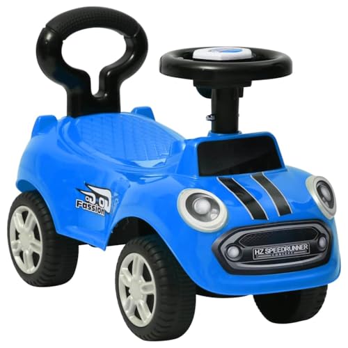 vidaXL Kinderauto mit Rückenlehne Rutscher Rutschauto Kinderfahrzeug Lauflernhilfe Baby Kinder Auto Fahrzeug Lauflernauto für 12-36 Monate Blau von vidaXL