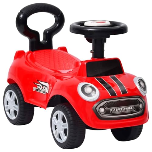 vidaXL Kinderauto mit Rückenlehne Rutscher Rutschauto Kinderfahrzeug Lauflernhilfe Baby Kinder Auto Fahrzeug Lauflernauto für 12-36 Monate Rot von vidaXL