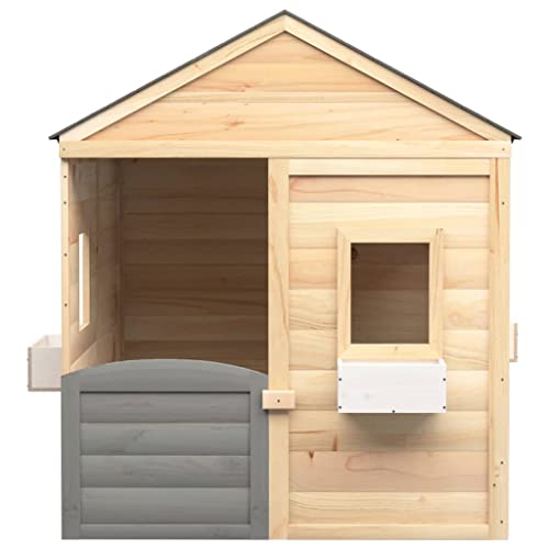 vidaXL Spielhaus, Kinderspielhaus mit Abschließbarer Tür Blumentöpfen, Gartenhaus für Kinder ab 3 Jahren, Outdoor Holzhaus Spielhütte, Tannenholz vidaXL Spielhaus, Kinderspielhaus mit Abschließbarer Tür Blumentöpfen, Gartenhaus für Kinder ab 3 Jahren, Outdoor Holzhaus Spielhütte, Tannenholz von vidaXL