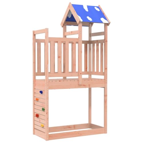 vidaXL Spielturm mit Kletterwand, Kiefernholz, 110,5 x 52,5 x 215 cm von vidaXL