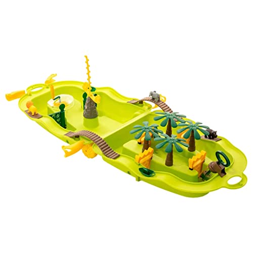 vidaXL Wasserspiel Koffer Jungle, Wasserbahn als Transportkoffer, Wasserspieltisch für Kinder ab 12 Monaten, Kinder Spielzeugkoffer Wasserspielzeug, Polypropylen von vidaXL