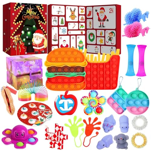 Adventskalender 2024 mit 24PC Fidget Toys-Geschenkbox für Countdown, Stressabbau - Weihnachtsgeschenkbox Set S von vita dennis