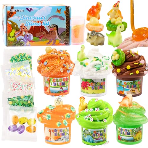 Bunter Schleim-Set，Fluffy Slime，Transparenter Schleim, Butterschleim，Children's Party Gift,Schleimset Geschenke Für Mädchen und Jungs（Dinosauriermodell） von vita dennis