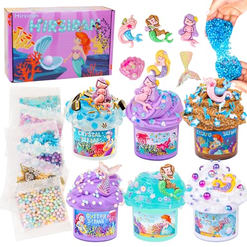 Bunter Schleim-Set，Fluffy Slime，Transparenter Schleim, Butterschleim，Children's Party Gift,Schleimset Geschenke Für Mädchen und Jungs（Nixen） von vita dennis