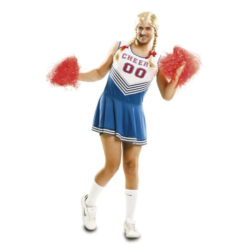 viving 225-159090 Cheerleader-Kostüm für Herren, Kleid mit Füllung, Größe, Talla XXXL von viving