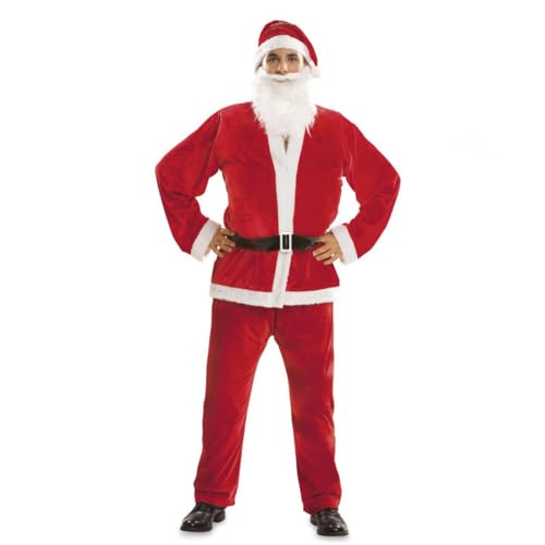 viving - Weihnachtsmann-Kostüm, Hut, Bart, Jacke, Gürtel und Hose, Größe XXXL (1) von viving