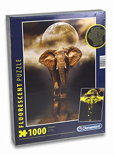 Clementoni 97238 - Puzzle - Der Elefant (fluoreszierend, 1000 Teile) von von Clementoni