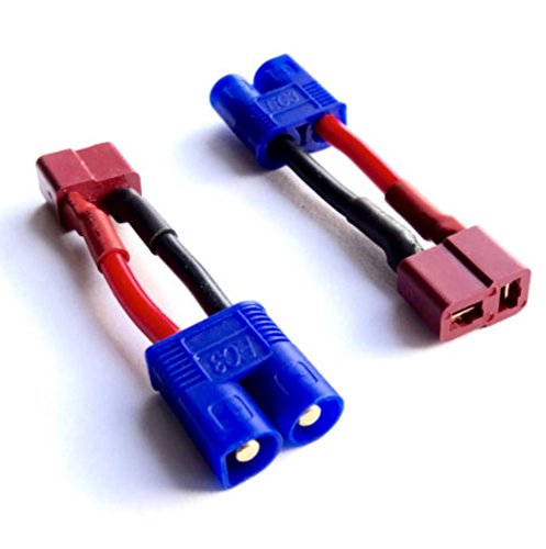 2X Adapter EC3 Male auf T-Dean Stecker Female 60A Adapterkabel für Lipo Akku ESC RC Copter Drohne Modellbau von vuniversum