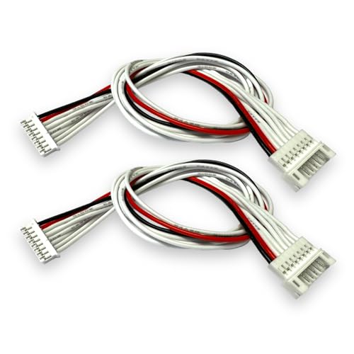 2X Stück 2.0 PH 8Pin Stecker auf Buchse 30cm Verlängerung 24AWG Flexibel Silikon Kabel für RC Copter Computer PC DIY Modellbau von vuniversum