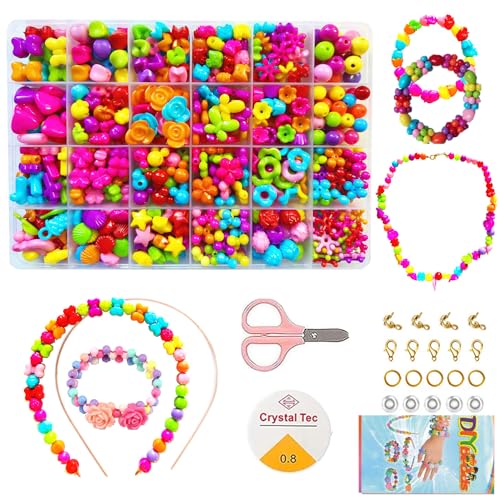 Vytung 24 Arten Bunte Baby Stringing Perlen Spiel Schnürsystem Perlen Beads Spielzeug DIY Perlenschmuck für Kinder zum Basteln von Schmuck Ketten Armbändern(color5#) von Vytung