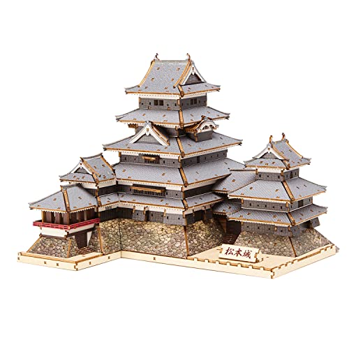 wa-gu-mi Matsumoto Castle Holzarchitektur 3D Puzzle - Lustige DIY Holz Bastelsets - Ideales Geschenk für Geburtstage und Gastgeschenke von wa-gu-mi