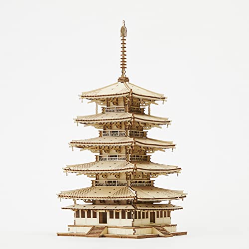 wa-gu-mi Modell Pagode Fünfstöckige Pagode 301 Teile 30 cm von wa-gu-mi