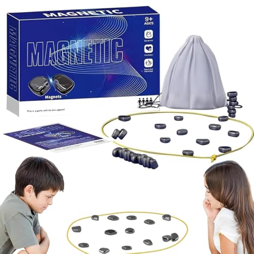 Magnetspiel,Tragbares Magnetisches Schachspiel,Puzzle Checkers Spiel-Reisen Schach Magnetisch von waabose