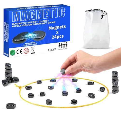 Waabose Magnetisches Schachspiel,Tisch-Magnetspiel Schach-Brettspiel Magnet Spiel Tragbares Schachbrett Für Kinder & Erwachsene Partyzubehör Für Familientreffen, Weihnachten von waabose