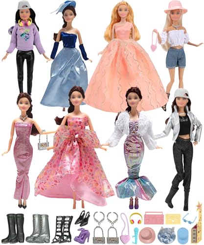 Walenbily 34 pcs Puppen Kleidung Kleider Zubehör 30cm Puppe Party Dress Up Set für 11.5 Zoll Puppenkleider Walenbily 34 pcs Puppen Kleidung Kleider Zubehör 30cm Puppe Party Dress Up Set für 11.5 Zoll Puppenkleider von walenbily