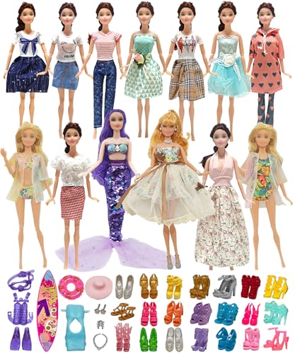 Walenbily 52 Pcs Puppen Kleidung Zubehör 30cm Puppen Kleid Accessoires Fashion Kleid Mädchen Klamotten, Schuhe, Fashion Pack, Schwimmring, Schmücken, Hut, Badeanzug, Neoprenanzug Für 11,5 Zoll Puppen Walenbily 52 Pcs Puppen Kleidung Zubehör 30cm Puppen Kleid Accessoires Fashion Kleid Mädchen Klamotten, Schuhe, Fashion Pack, Schwimmring, Schmücken, Hut, Badeanzug, Neoprenanzug Für 11,5 Zoll Puppen von walenbily