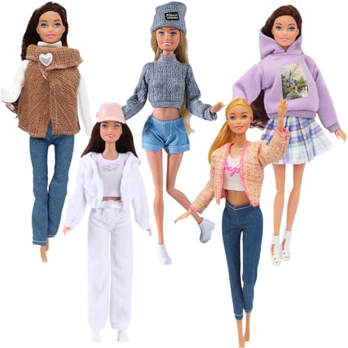 walenbily Kleidung Winter Set 18pcs 30cm Puppenzubehör Set 3 Jacken 2 Pullover 3 Lange Hosen 3 Unterwäsche 3 Paar Schuhe 2 Hüte 2 Shorts Passend für 11,5 Zoll Mädchenpuppen ohne Puppe walenbily Kleidung Winter Set 18pcs 30cm Puppenzubehör Set 3 Jacken 2 Pullover 3 Lange Hosen 3 Unterwäsche 3 Paar Schuhe 2 Hüte 2 Shorts Passend für 11,5 Zoll Mädchenpuppen ohne Puppe von walenbily