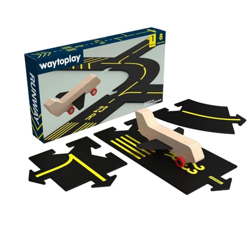 Waytoplay - Flughafenbahn – Holz, Gummi – Runway von waytoplay