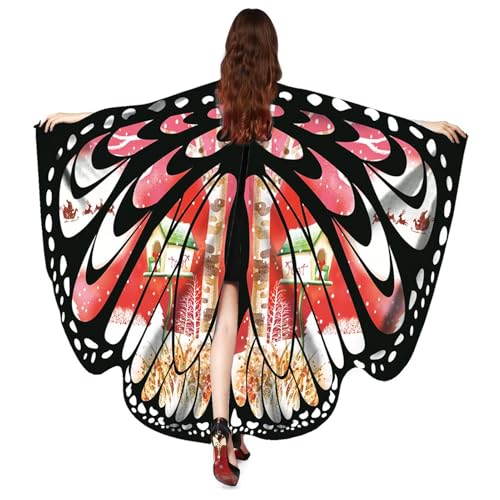 Halloween Schmetterling Kostüm Damen Schmetterlingsflügel Schmetterlingskostüm Erwachsene, Halloween Faschingskostüme Umhänge Für Frauen von weiting