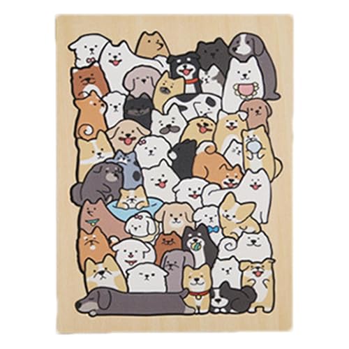 Holzpuzzle Kinder, Katzenförmiges Puzzle Spielzeug, Künstlerische Katzen Puzzles Aus Holz, Lustige Kreative Tier Themen Puzzles Für Puzzle-Enthusiasten, Geschenk Für Katzenliebhaber von weiting