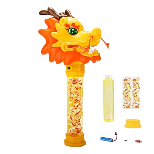 weiting Drachenblasengebläse | Chinesisches Drachen-Design-Party-Automatisches Blasenmacher-Spielzeug - Sommerliches Outdoor-Hinterhofspielzeug mit Licht und Ton, Weihnachtsfeier-Atmosphärenmacher von weiting