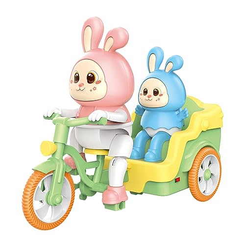 weiting Elektrisches Kaninchen-Dreirad | Interaktives Kaninchen-Dreiradspielzeug für Kinder | Tragbares pädagogisches interaktives Hasen-Dreiradspielzeug für Jungen und Mädchen zum Geburtstag von weiting