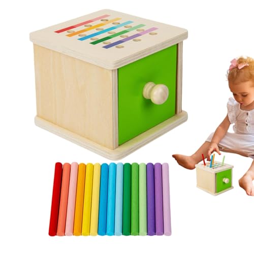 weiting Holzfarbsortierspielzeug, Kleinkind -Sortierspielzeug - Farbsortierbox Holzsensorische Spiele - Lernaktivitäten im Vorschulalter, Bildungsspielzeug Feinmotorik -Fähigkeiten für und Mädchen von weiting