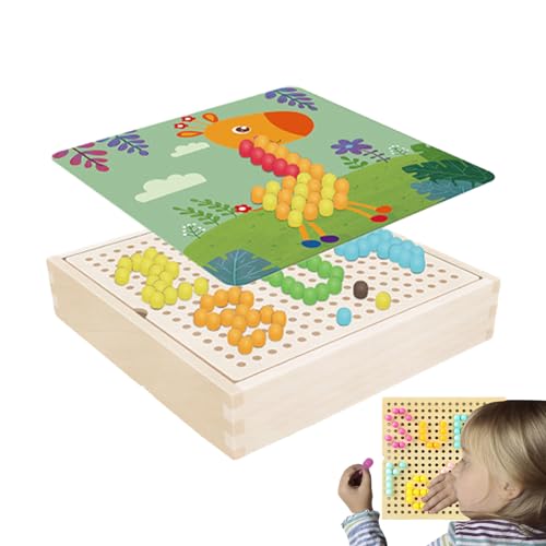 weiting Pilz-Nagel-Puzzle - 240 Stück Nägel DIY Peg Puzzle Spielzeug - Mit Aufbewahrungsbox Steckpuzzlespielzeug für Kinder ab 3 Jahren entwickelt Ausdauer von weiting